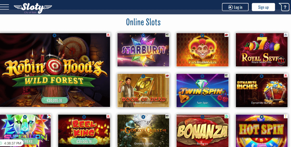 Sloty casino games